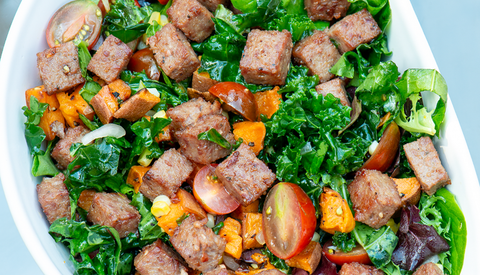 Kale and Butternut Squash Salad with Campesino Salami
