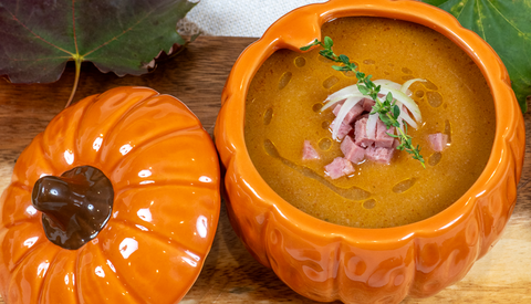 Pumpkin Soup with Induveca Salami
