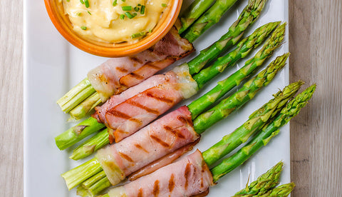 Asparagus Wrapped in Induveca Ham and Cheese