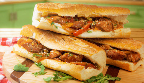 Cibao Longaniza Subs with Peppers