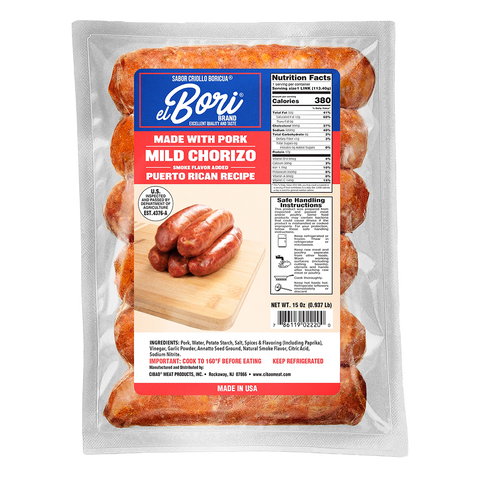 El Bori Chorizo “Mild” Puertoriqueño - 15 oz