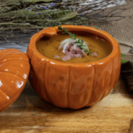 Soup In a Pumpkin Crock